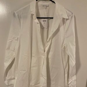 NWT! J Jill white pleated tunic